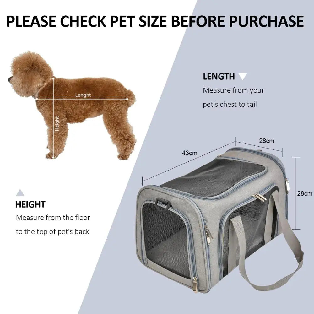 Sac de Transport pour Chiens & Chats – Sac à Dos Souple, Voyage & Avion