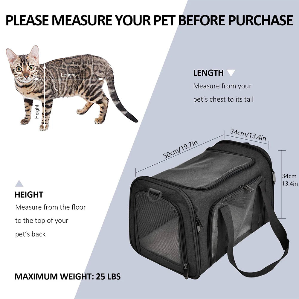 Sac de Transport pour Chiens & Chats – Sac à Dos Souple, Voyage & Avion