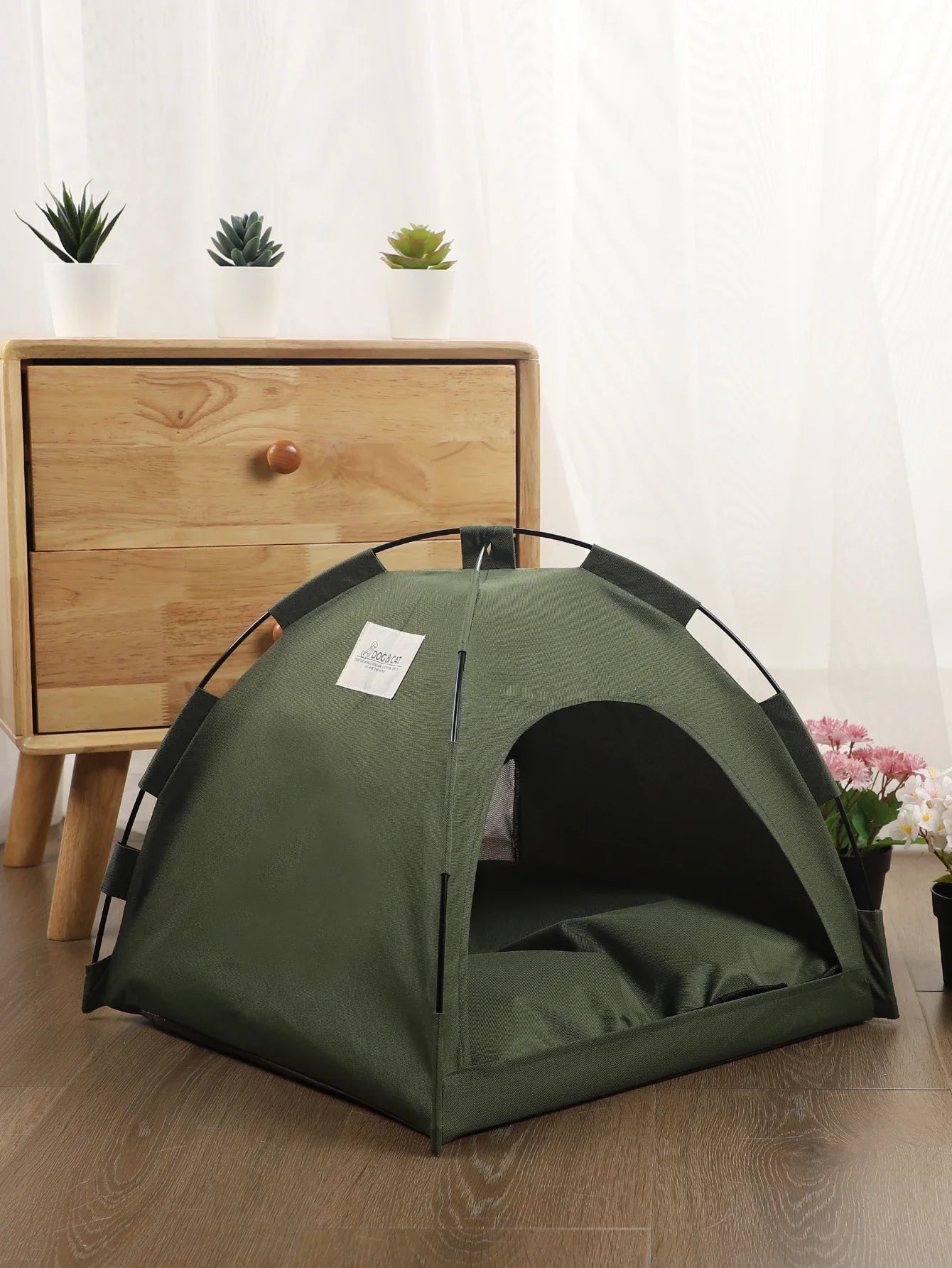 Tente lit pour chats avec coussin chaud