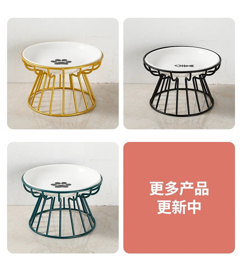 Gamelle surélevée en céramique pour chat et chien – bol alimentaire et abreuvoir design