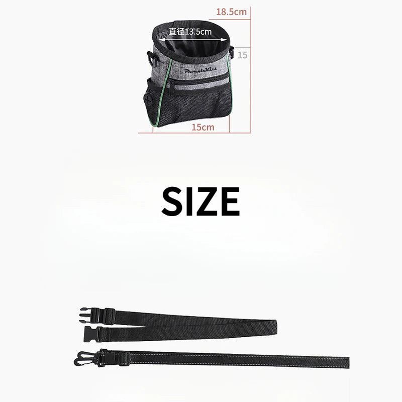 Sac de dressage pour chien – Pochette à friandises avec ceinture réglable, idéale pour promenades et entraînements.