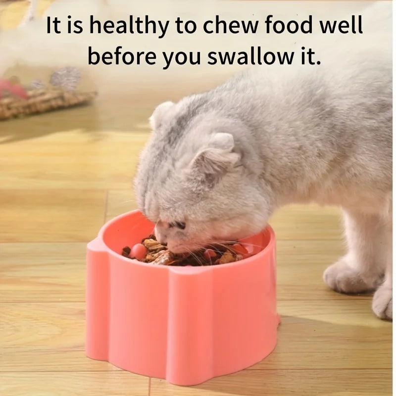 Gamelle anti-glouton pour chat et chien – bol alimentaire avec protection du cou, anti-étouffement et anti-stress