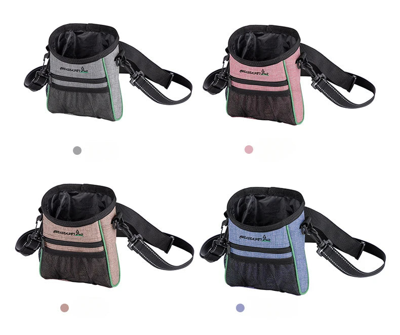Sac de dressage pour chien – Pochette à friandises avec ceinture réglable, idéale pour promenades et entraînements.
