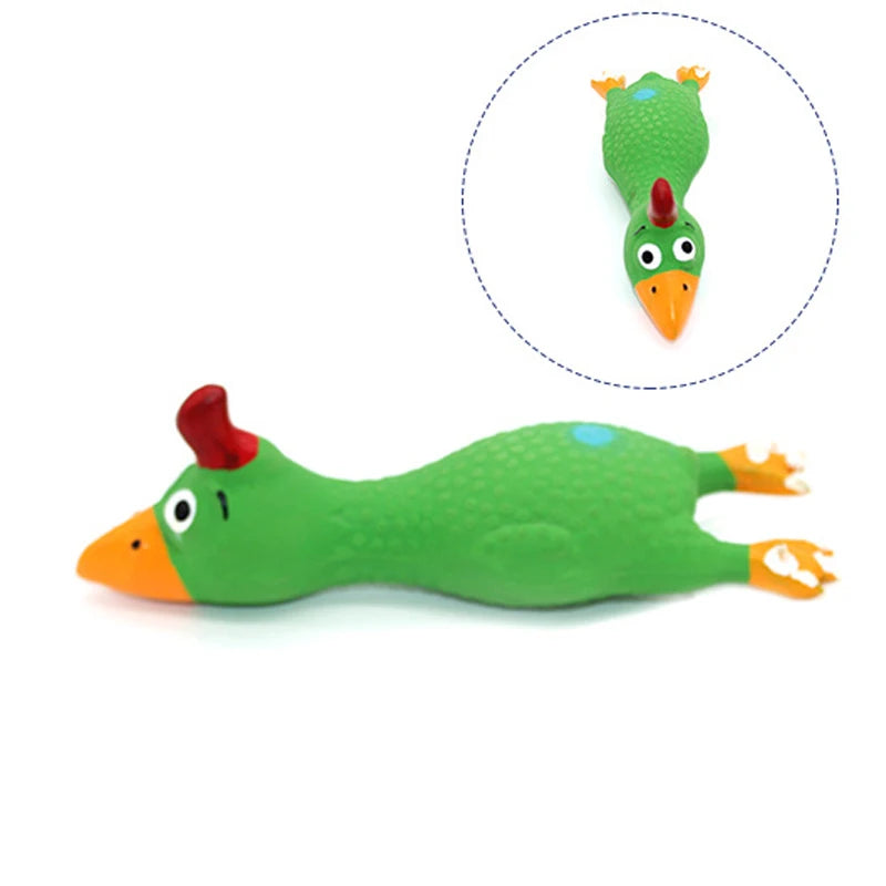 Jouet couineur pour chien – Poulet en caoutchouc souple et sûr, parfait pour chiots
