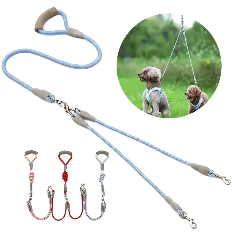 Laisse double pour chien – Promenade 2 chiens avec une seule laisse