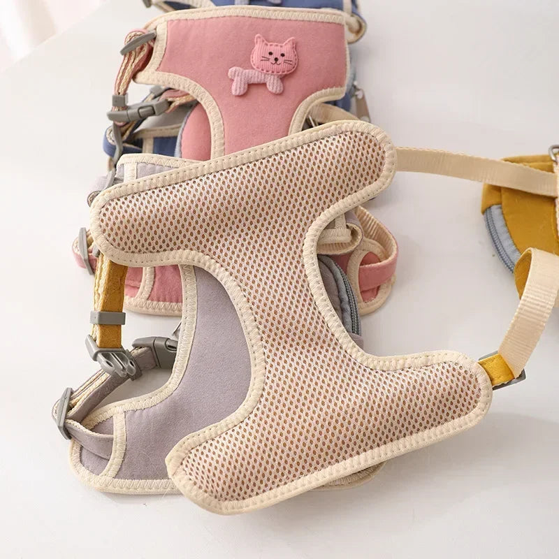 Harnais pour Chat avec Laisse et Sac à Dos – Accessoires pour Chats d’Extérieur