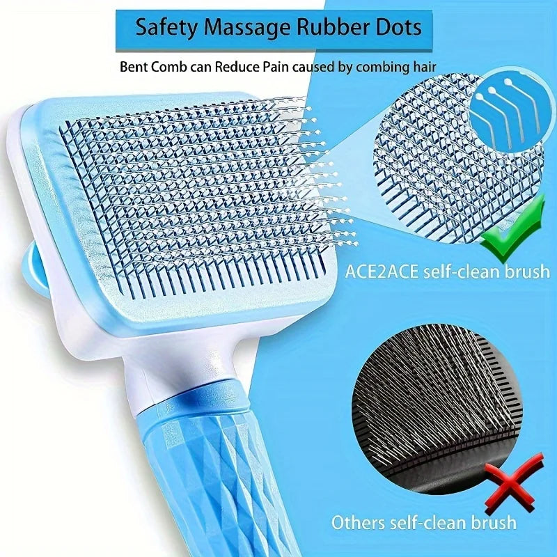 Brosse Anti-Poils – Peigne de Débourrage Doux pour Chiens & Chats, Idéal pour le Toilettage Quotidien et le Bain