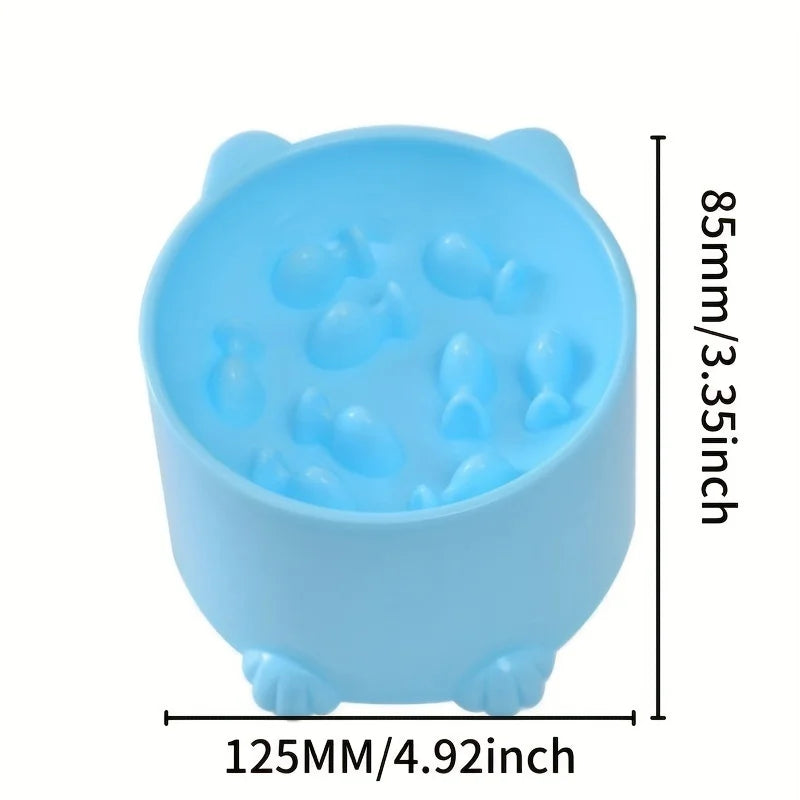 Gamelle anti-glouton pour chat et chien – bol alimentaire avec protection du cou, anti-étouffement et anti-stress