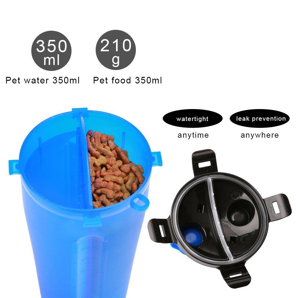 Bouteille d’eau 2 en 1 pour chiens avec bols – Hydratation et repas faciles en déplacement