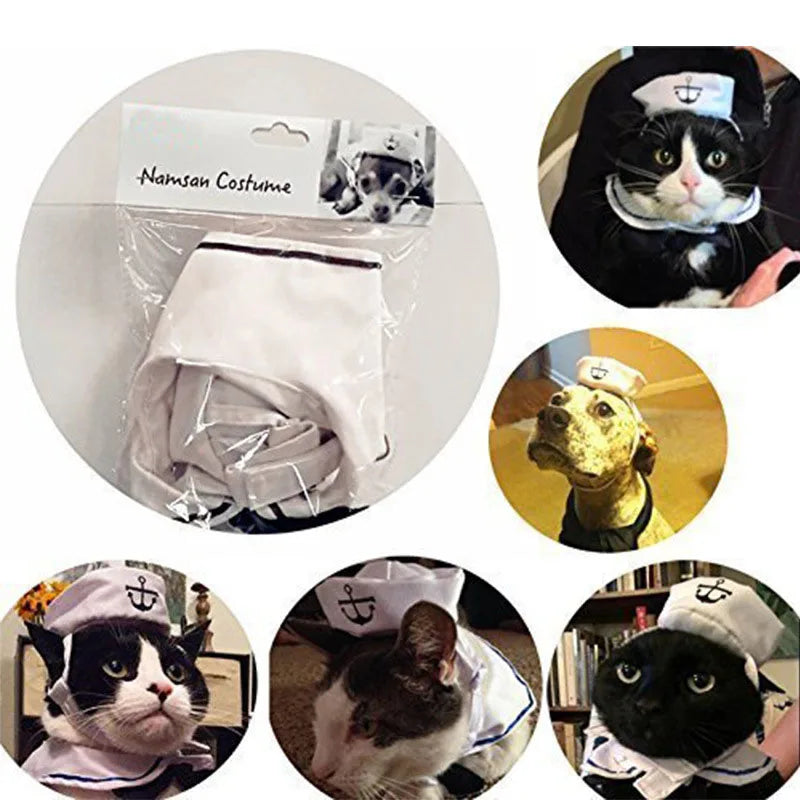 Costume marin pour animaux – déguisement drôle pour chat, chien ou lapin, style cosplay Halloween
