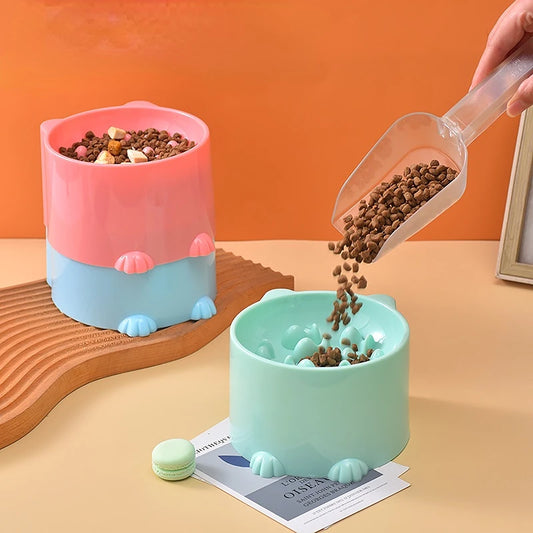 Gamelle anti-glouton pour chat et chien – bol alimentaire avec protection du cou, anti-étouffement et anti-stress