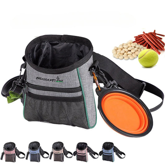 Sac de dressage pour chien – Pochette à friandises avec ceinture réglable, idéale pour promenades et entraînements.