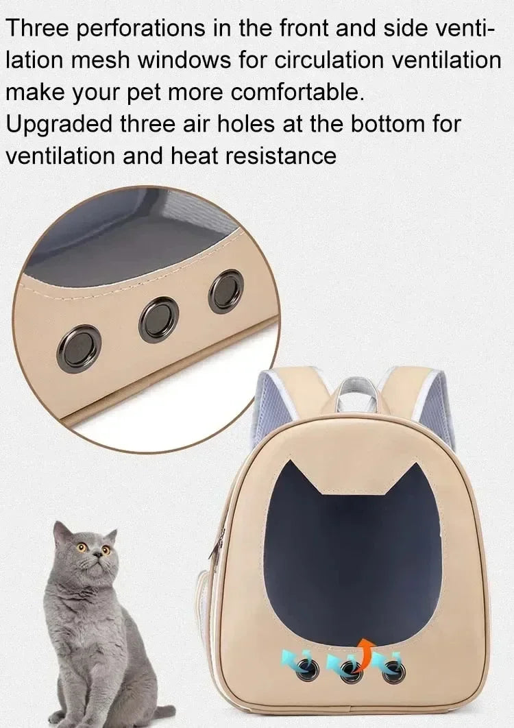 Sac de Transport Transparent pour Chats & Petits Chiens – Sac à Dos Respirant
