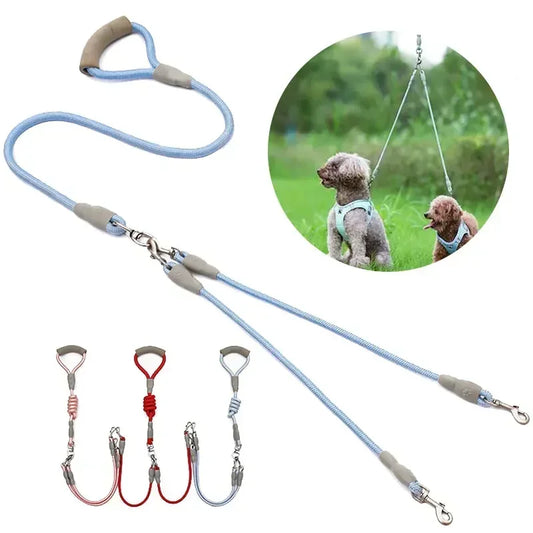 Laisse double pour chien – Promenade 2 chiens avec une seule laisse