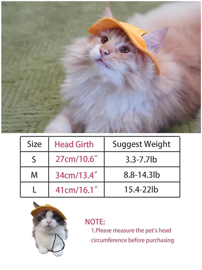 Cute Cat Dog Pets Hat with Ear Hole Dog Beach Visor Hat Sunhat for Cat Accessories Sun Cap Pet Outdoor Hat Supply for Dog Costum