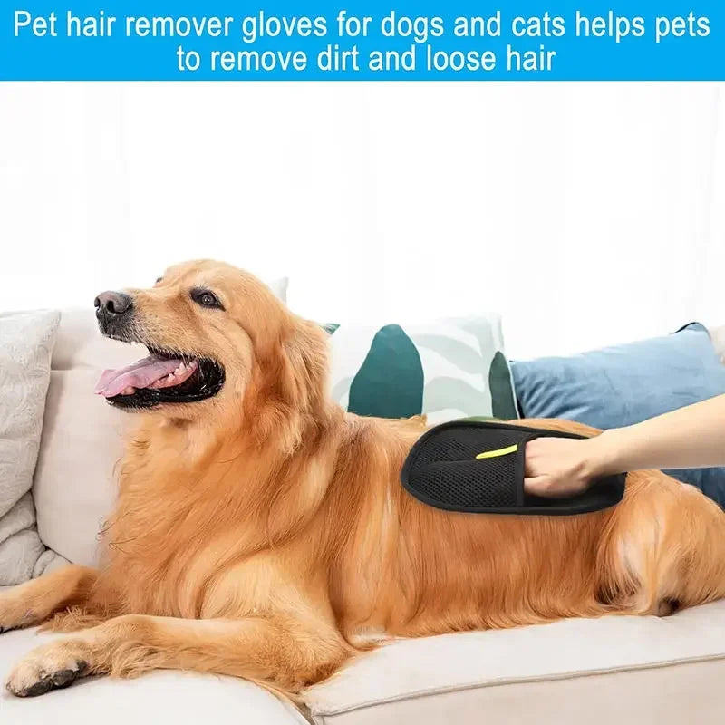 Gants de Toilettage pour Animaux – Retire Poils de Chats & Chiens, Canapés, Tapis et Vêtements