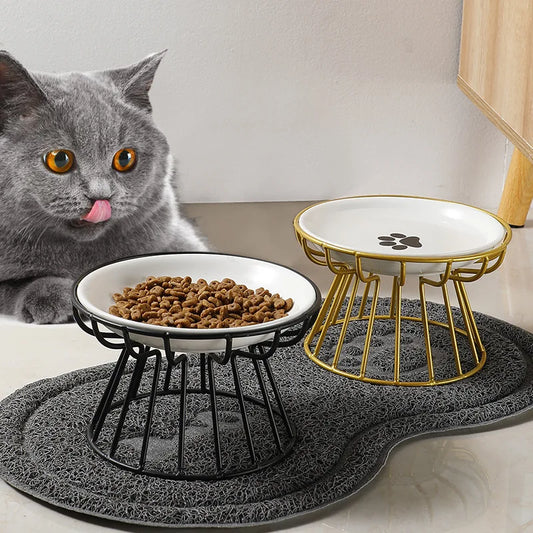 Gamelle surélevée en céramique pour chat et chien – bol alimentaire et abreuvoir design